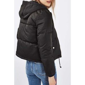 Topshop Navy Matilda Puffer Coat